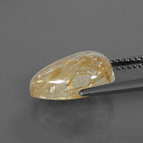 Cuarzo rutilado amarillo natural de 4,25 ct, transparente, transparente / translúcido