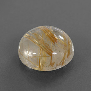 Cuarzo rutilado amarillo natural de 9,16 ct, transparente, transparente / translúcido