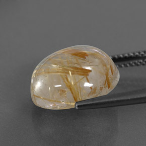 Cuarzo rutilado amarillo natural de 9,16 ct, transparente, transparente / translúcido