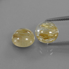 Gemas de cuarzo rutilado amarillo natural de  ct, transparente, transparente / translúcido
