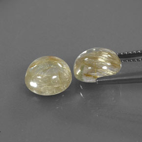 Gemas de cuarzo rutilado amarillo natural de  ct, transparente, transparente / translúcido
