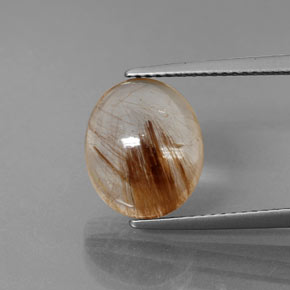 Cuarzo rutilado amarillo natural de 5,22 ct, transparente, transparente / translúcido