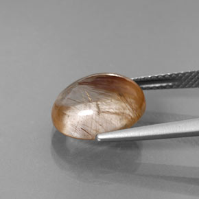 Cuarzo rutilado amarillo natural de 5,22 ct, transparente, transparente / translúcido