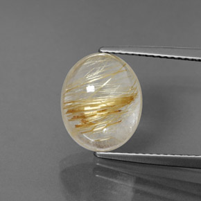 Cuarzo rutilado amarillo natural de 5,21 ct, transparente, transparente / translúcido