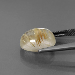 Cuarzo rutilado amarillo natural de 5,21 ct, transparente, transparente / translúcido