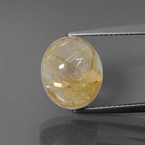 Cuarzo rutilado amarillo natural de 6,00 ct, transparente, transparente / translúcido
