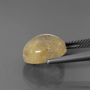 Cuarzo rutilado amarillo natural de 6,00 ct, transparente, transparente / translúcido