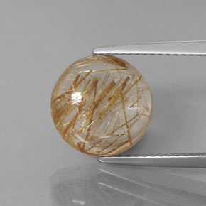 Cuarzo rutilado amarillo natural de 5,35 ct, transparente, transparente / translúcido