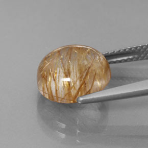 Cuarzo rutilado amarillo natural de 5,35 ct, transparente, transparente / translúcido