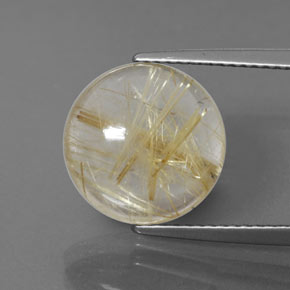 Cuarzo rutilado amarillo natural de 6,25 ct, transparente, transparente / translúcido