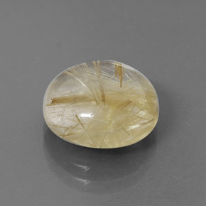 Cuarzo rutilado amarillo natural de 6,25 ct, transparente, transparente / translúcido