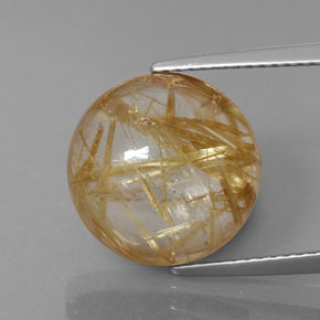 Cuarzo rutilado amarillo natural de 8,08 ct, transparente, transparente / translúcido