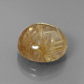 Cuarzo rutilado amarillo natural de 8,08 ct, transparente, transparente / translúcido