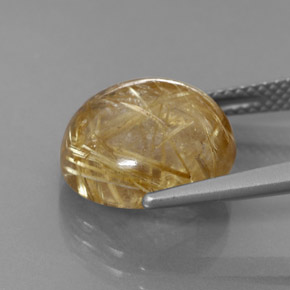 Cuarzo rutilado amarillo natural de 8,08 ct, transparente, transparente / translúcido