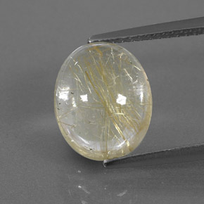 Cuarzo rutilado amarillo natural de 3,92 ct, transparente, transparente / translúcido