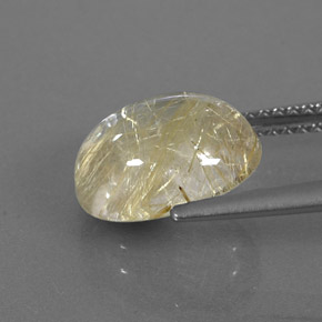 Cuarzo rutilado amarillo natural de 3,92 ct, transparente, transparente / translúcido
