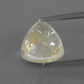 Cuarzo rutilado amarillo natural de 3,69 ct, transparente, transparente / translúcido