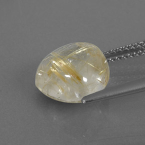 Cuarzo rutilado amarillo natural de 3,69 ct, transparente, transparente / translúcido
