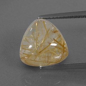 Cuarzo rutilado amarillo natural de 5,25 ct, transparente, transparente / translúcido