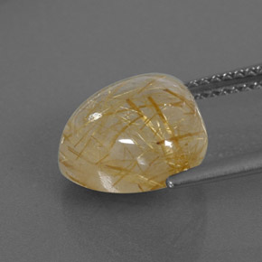 Cuarzo rutilado amarillo natural de 5,25 ct, transparente, transparente / translúcido