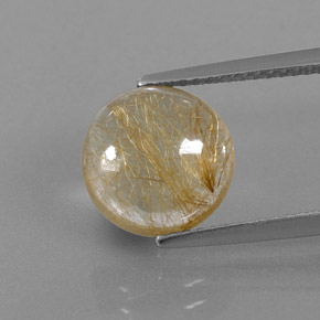 Cuarzo rutilado amarillo natural de 3,81 ct, transparente, transparente / translúcido