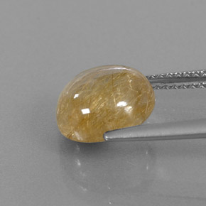 Cuarzo rutilado amarillo natural de 3,81 ct, transparente, transparente / translúcido