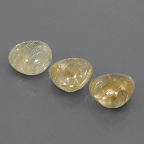 Gemas de cuarzo rutilado amarillo natural de  ct, transparente, transparente / translúcido
