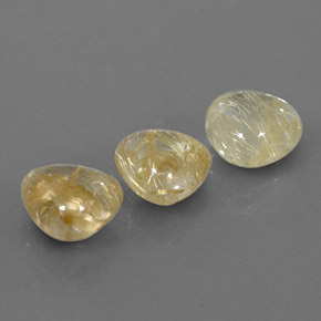 Gemas de cuarzo rutilado amarillo natural de  ct, transparente, transparente / translúcido
