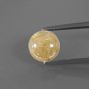 Cuarzo rutilado amarillo natural de 1,97 ct, transparente, transparente / translúcido