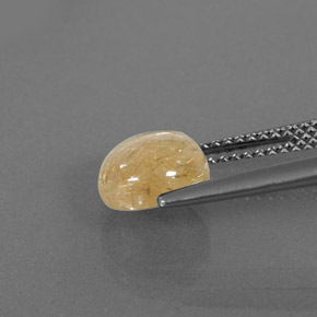 Cuarzo rutilado amarillo natural de 1,97 ct, transparente, transparente / translúcido
