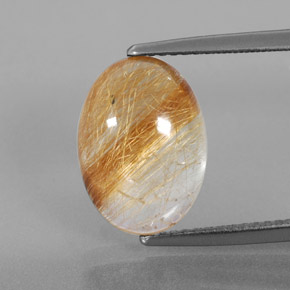 Cuarzo rutilado amarillo natural de 6,11 ct, transparente, transparente / translúcido