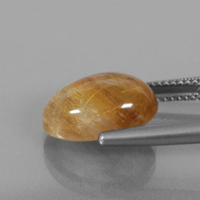 Cuarzo rutilado amarillo natural de 6,11 ct, transparente, transparente / translúcido