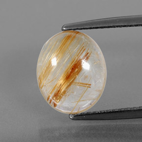 Cuarzo rutilado amarillo natural de 4,22 ct, transparente, transparente / translúcido