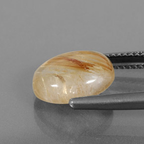 Cuarzo rutilado amarillo natural de 4,22 ct, transparente, transparente / translúcido