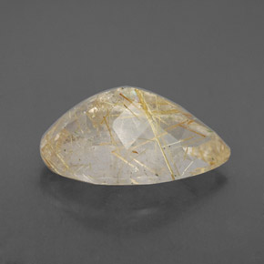 Cuarzo rutilado amarillo natural de 8,34 ct, transparente, transparente / translúcido
