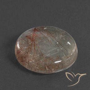 Cuarzo rutilado blanco natural de 21,57 ct, corte redondo, transparente