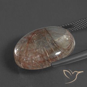 Cuarzo rutilado blanco natural de 21,57 ct, corte redondo, transparente