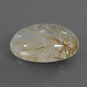 Cuarzo rutilado dorado natural de 18,47 ct, corte óvalo, transparente