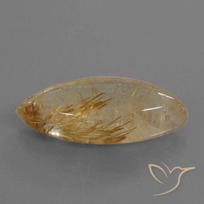 Cuarzo rutilo Marrón naranja natural de 25.82 ct, Marquesa, Transparente