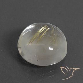 Cuarzo rutilo Amarillo pálido natural de 9.47 ct, Redondo, Transparente
