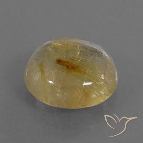 Cuarzo rutilo Marrón-dorado muy claro natural de 7.25 ct, Redondo, Transparente