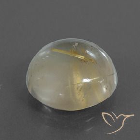 Cuarzo rutilo Marrón-dorado muy claro natural de 8.60 ct, Redondo, Transparente