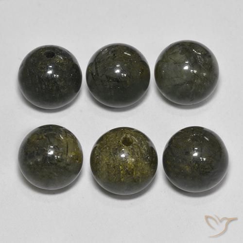 Gemas de Cuarzo rutilo Marrón natural de 21.81 ct, Esfera / Bola, Translúcido