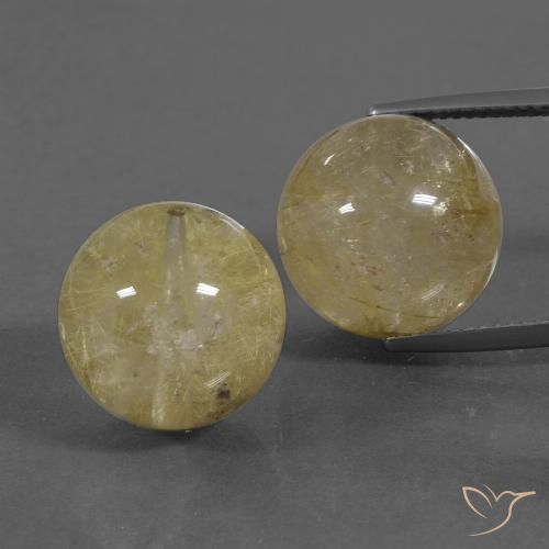 38.74ctw Natural Amarillo claro Cuarzo rutilo, Esfera / Bola, Transparente