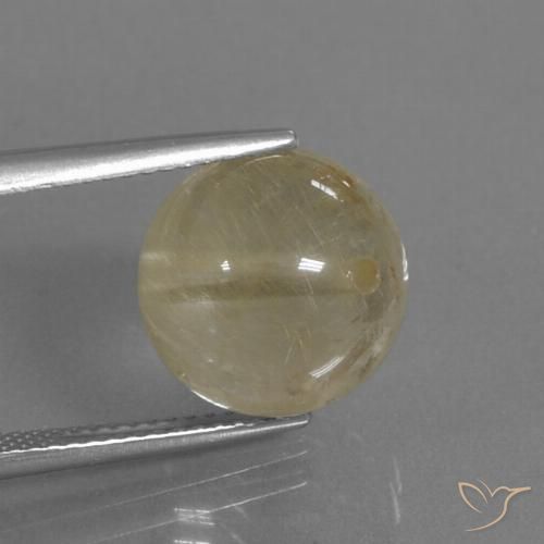 10.33ct Natural Amarillo claro Cuarzo rutilo, Esfera / Bola, Transparente