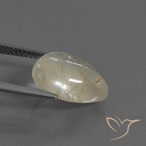 Cuarzo rutilo Amarillo terroso natural de 7.05 ct, En forma de pera, Transparente