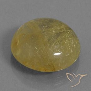 Cuarzo rutilo Marrón-dorado muy claro natural de 9.34 ct, Redondo, Transparente