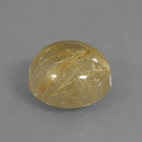 Cuarzo rutilado dorado natural de 13,56 ct, corte redondo, translúcido