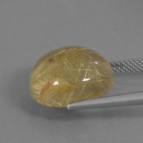 Cuarzo rutilado dorado natural de 13,56 ct, corte redondo, translúcido