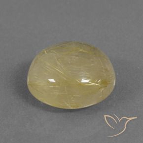 Cuarzo rutilo Amarillo toscana natural de 9.58 ct, Redondo, Transparente